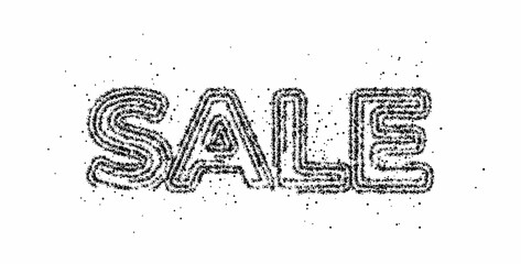 Wall Mural - sale text particle modern trendy design template . vector design