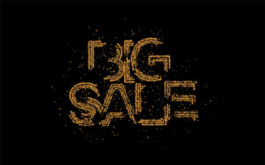 Wall Mural - big sale text particle modern trendy design template . vector design