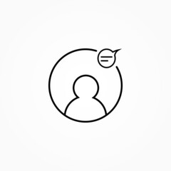 Poster - live online chat icon vector illustration