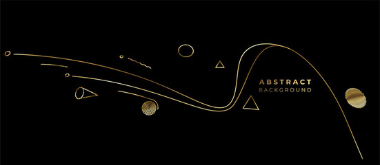 Wall Mural - Abstract banner with Portfolio Calligraphic line art text poster with space of your text, vector illustration Design.
