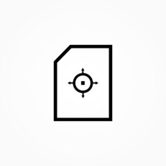 Poster - target document icon vector illustration