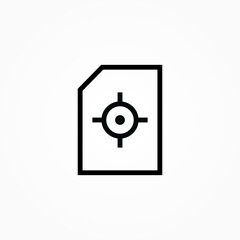 Poster - target document sign icon