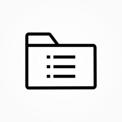 Poster - folder and list sign symbol icon