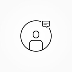 Poster - live chat user online icon