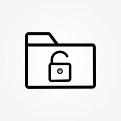 Poster - unlock folder icon vector illustration