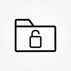 Poster - unlock folder icon