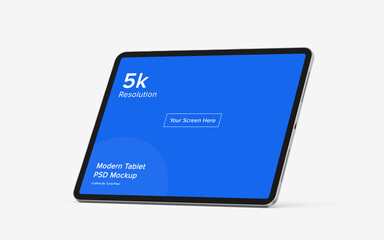 Wall Mural - tablet mockup | fully editable file, replaceable screen, separated shadow and background
