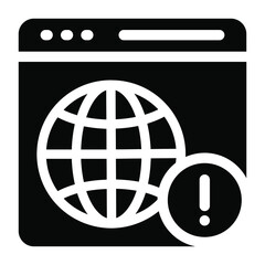 Wall Mural - 
A solid editable vector of network error
