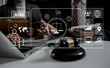 © SOMKID - Concepts of Law and Legal services. Lawyer working law innovation interface icons at table office.