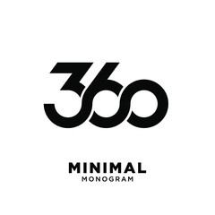 Leinwandbilder - 360 infinity number initial logo design