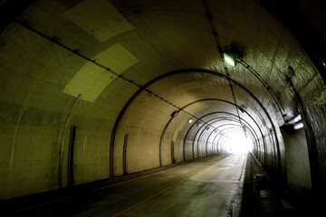 Light seen from inside the tunnel