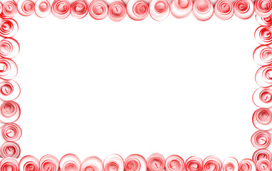 Wall Mural - Red paper quilling hearts border