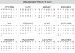 Polish Calendar 2021, Kalendarz polski 2021, monthly planning, Polish calendar template for year 2021, set of 12 months, simple calendar vector