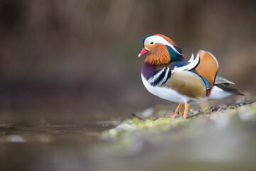 Wall Mural - Mandarin Duck - Mandarinente - Aix galericulata, Germany (Baden-Württemberg), adult, male