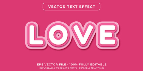 Wall Mural - editable text effect in pink paper cut style