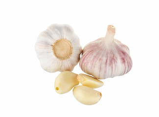 Canvas Print - Whole fresh garlic with clove isolated