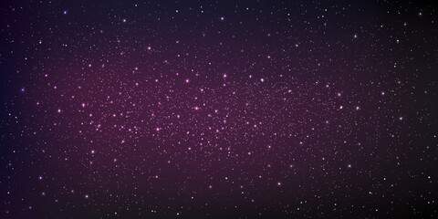 Wall Mural - realistic starry sky glow, starry nights with bright shiny stars, shining stars in the dark sky, mil