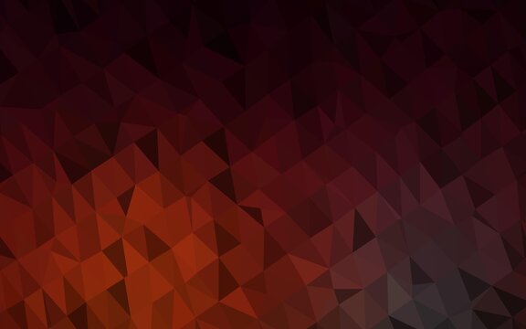 Dark Red vector low poly layout.