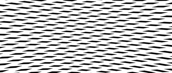 Fototapete - Horizontal white black geometric background from rhombuses