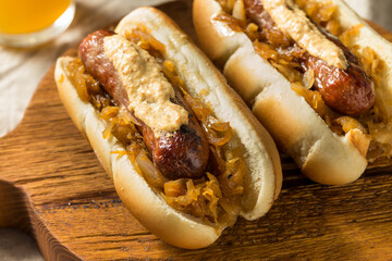 Sticker - Homemade Bratwurst Sausage Sandwiches