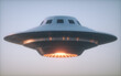 canvas print picture - UFO - Unidentified Flying Object with Clipping Path.