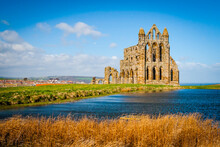 Ruins Of The Ancient Whitby Abbey, Yorkshire, United Kingdom