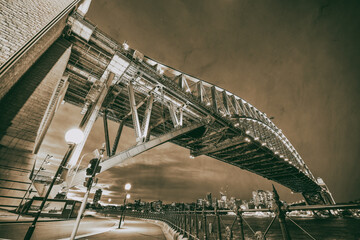 Sticker - Night lights of Sydney Harbour Bridge, Australia