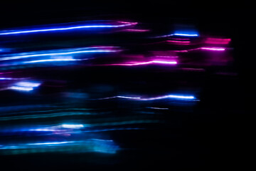 Wall Mural - abstract led light trails defocused, motion blur