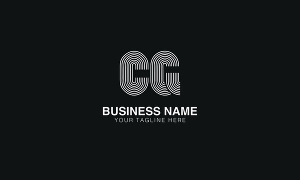 CG C G initial based modern minimal creative logo vector template image. line art fingerprint  logo