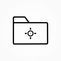 Poster - target sign folder icon