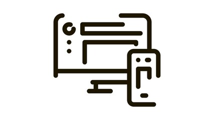 Poster - adaptive picture Icon Animation. black adaptive picture animated icon on white background