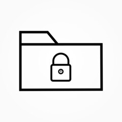 Poster - lock folder icon