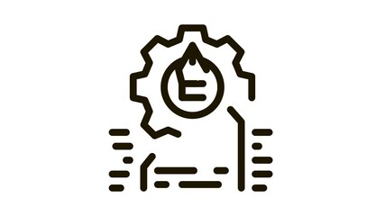 Poster - front end working and deanimated icon on white background