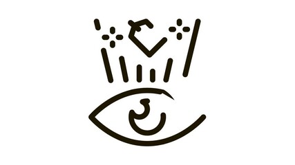 Poster - price label see human eye Icon Animation. black price label see human eye animated icon on white background