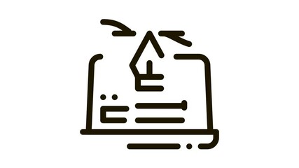 Fototapete - computer maker movie settings Icon Animation. black computer maker movie settings animated icon on white background