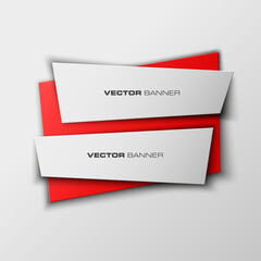 2 Vector banner with a glass surface for your business titles. Abstract background. Eps 10 vector file.