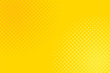 Poster - gradient halftone dots background. pop art template, texture. yellow and orange. vector illustration