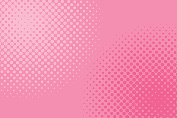 Poster - gradient halftone dots background. pop art template, texture. pink romantic wallpaper. vector illust