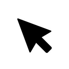 Poster - Computer mouse click cursor black arrow icon. Vector illustration