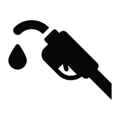 Sticker - 
Fuel nozzle glyph editable icon 
