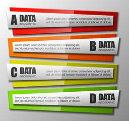 Aufkleber - Set of origami vector arrow banners with shadow for websites or business design