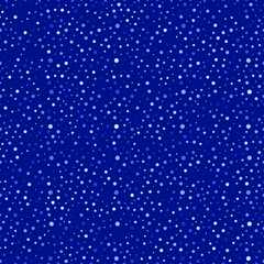 Poster - Vector seamless template with blue dots and circles. Abstract illustration for business card design.