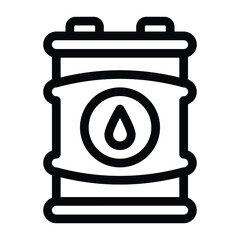 Poster - 
Glyph editable icon of barrel price 
