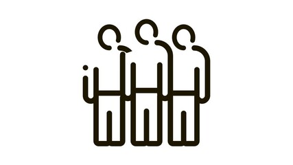 Canvas Print - group of people Icon Animation. black group of people animated icon on white background