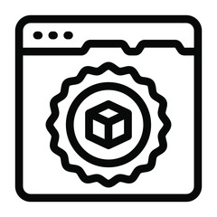 Wall Mural - 
Editable solid design of quality badge icon
