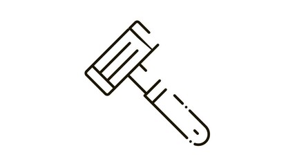 Poster - Shaving Razor Icon Animation. black Shaving Razor animated icon on white background