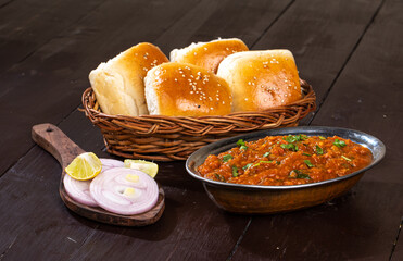 Canvas Print - egetarian Fast Food Pav Bhaji