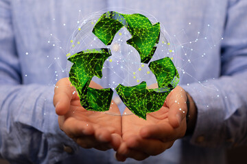 eco Concept of recycling - 3d rendering ecology