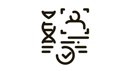 Poster - confirmation dna file icon animation. black confirmation dna file animated icon on white background