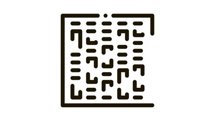 Poster - Paternity Genetics Test Icon Animation. black Paternity Genetics Test animated icon on white background